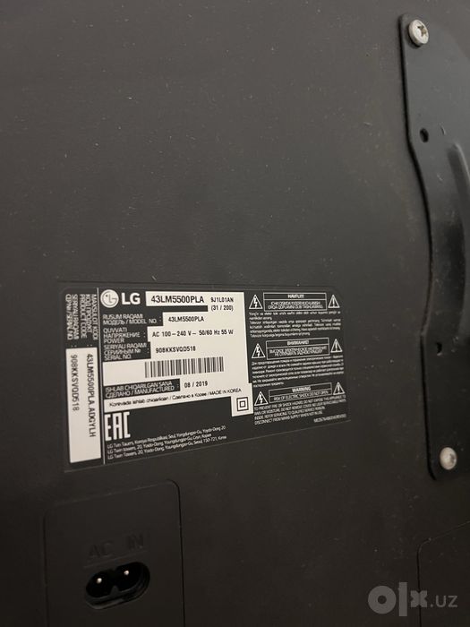 Продается телевизор LG 43 диагональ