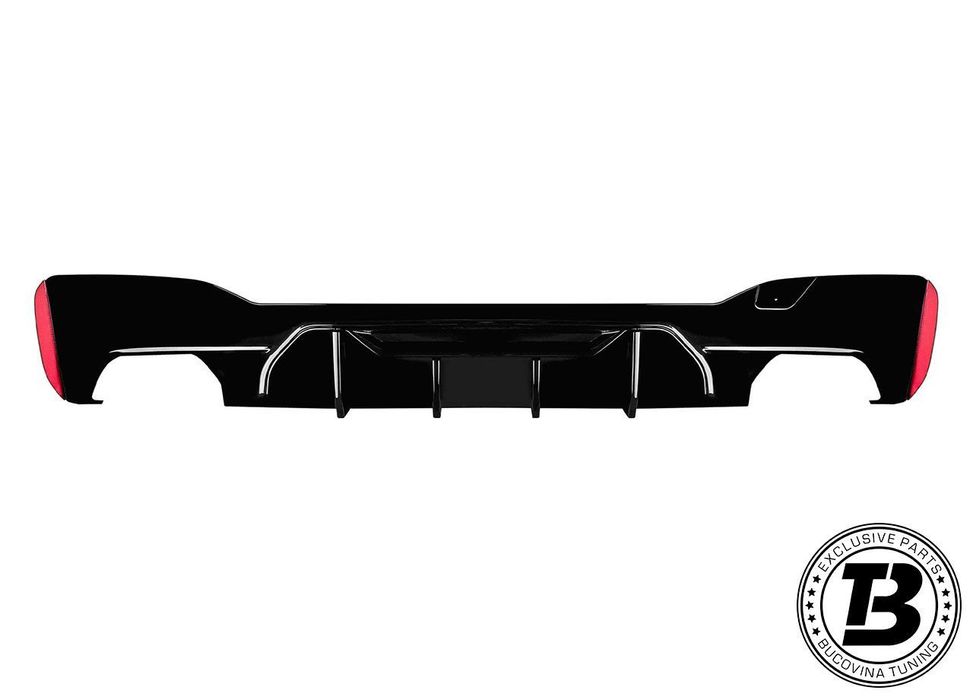 Difuzor Bara Spate cu Ornamente compatibil cu BMW Seria 5 G30 G31 M5 Design