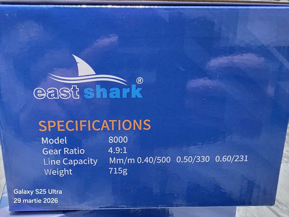 SET 2 Mulinete EastShark S CARP 8000 6+1RULMENTI NEW 2026