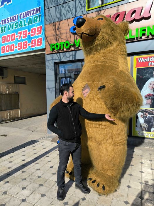 Ayiq, Айиклар, Ayiqlar, Medved, Медведь . Надувной медведь.  b/u