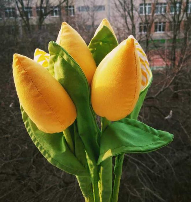 Цветя от текстил - ръчна изработка