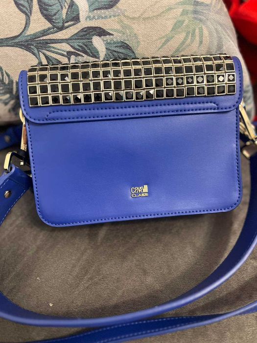 Чанта Cavalli Class bag Milano Royal blue/black