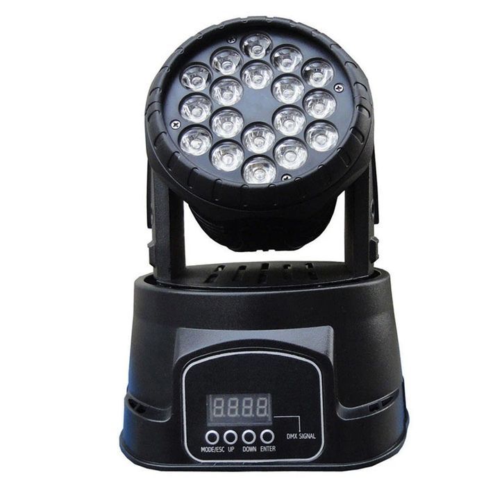 Moving head IdeallStore®, Party Energy, jocuri lumini, 70W, 18 leduri