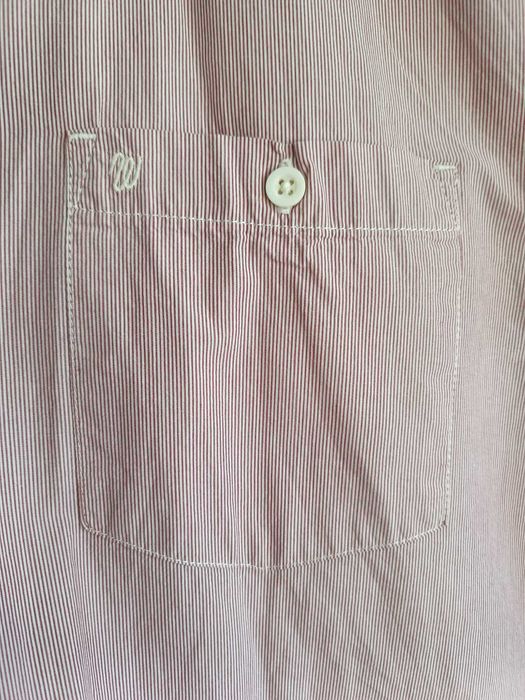 Camasa Wrangler Pink White Striped Short Sleeve Regular Fit Size XL