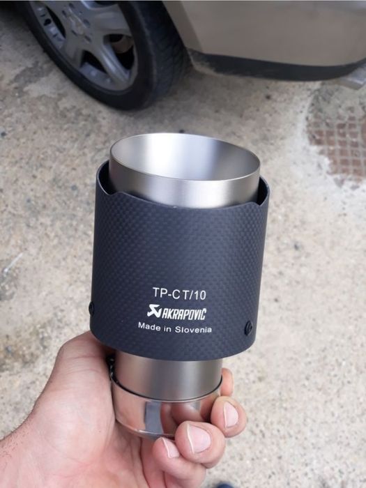 Накрайници за ауспух 2бр Akrapovic акрапович гърне AKRAPOVIC турбо гърне накрайник неръждавейка карбон спортен ауспух