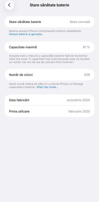 Iphone 16 Pro Max 256gb GARANȚIE 1AN ca NOU