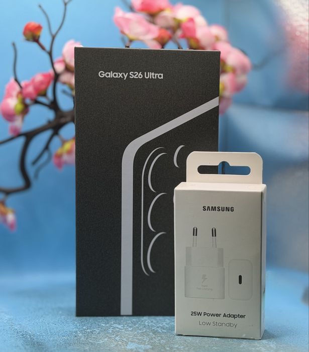 НОВ!!! Samsung Galaxy S26 Ultra, Dual SIM, 12GB RAM, 512GB, 5G, Black + подарък оригинален адаптер