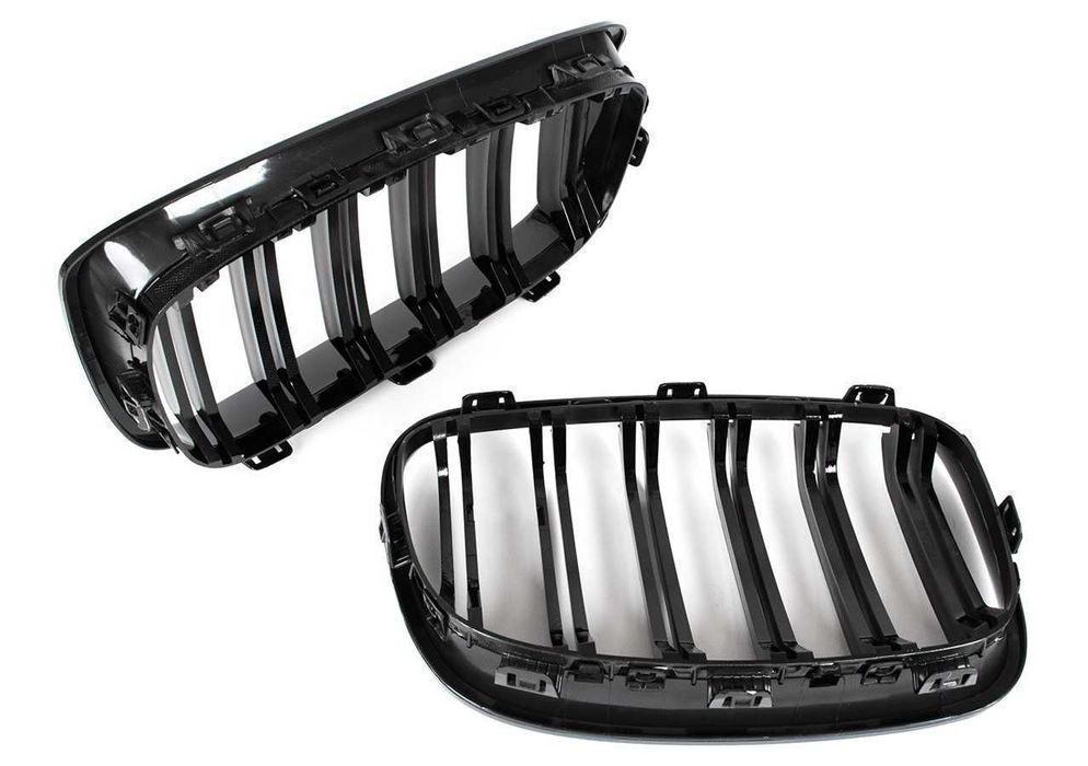Grile Nari Duble M BMW SERIA 1 F20 F21 2011-2015 Negru Lucios