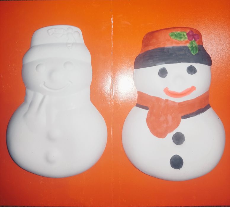 Новогодние фигурки из гипса.