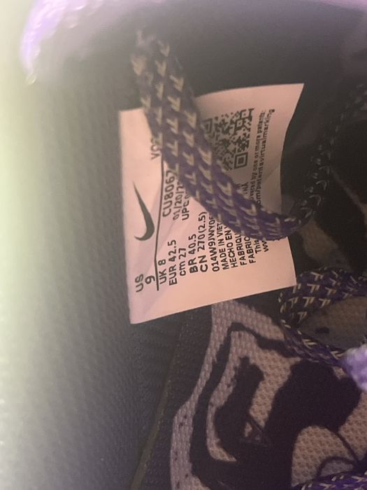 Nike Air force skeleton purple