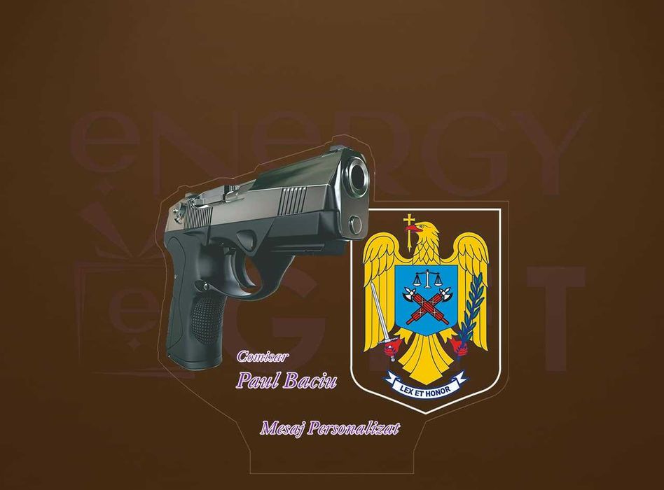 Lampa Led Personalizata – Politie