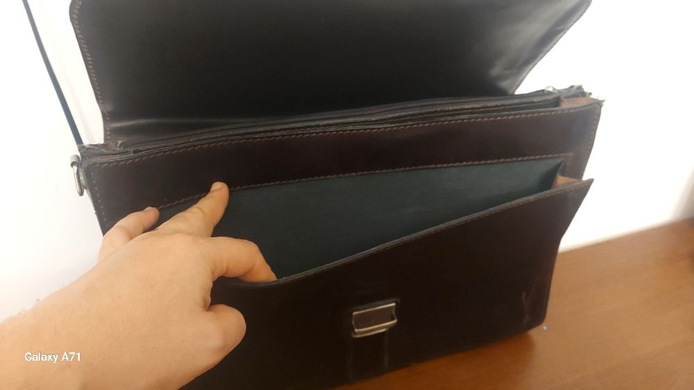 Geantă, piele, de firmă italienească