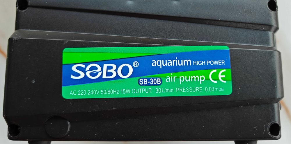 SOBO аквариумна въздушна помпа SB 30B 15W нова