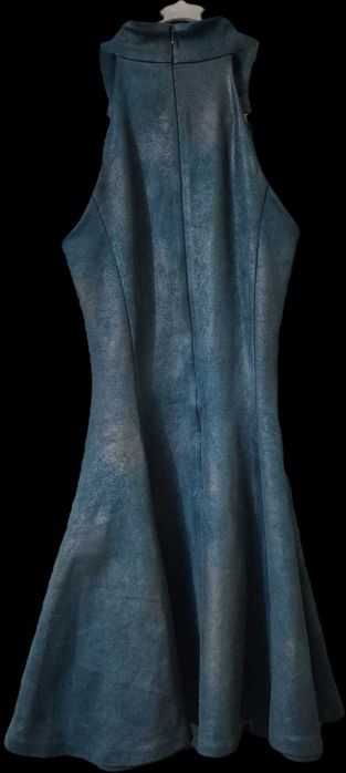 Рокля Junona, петролено синьо-зелено