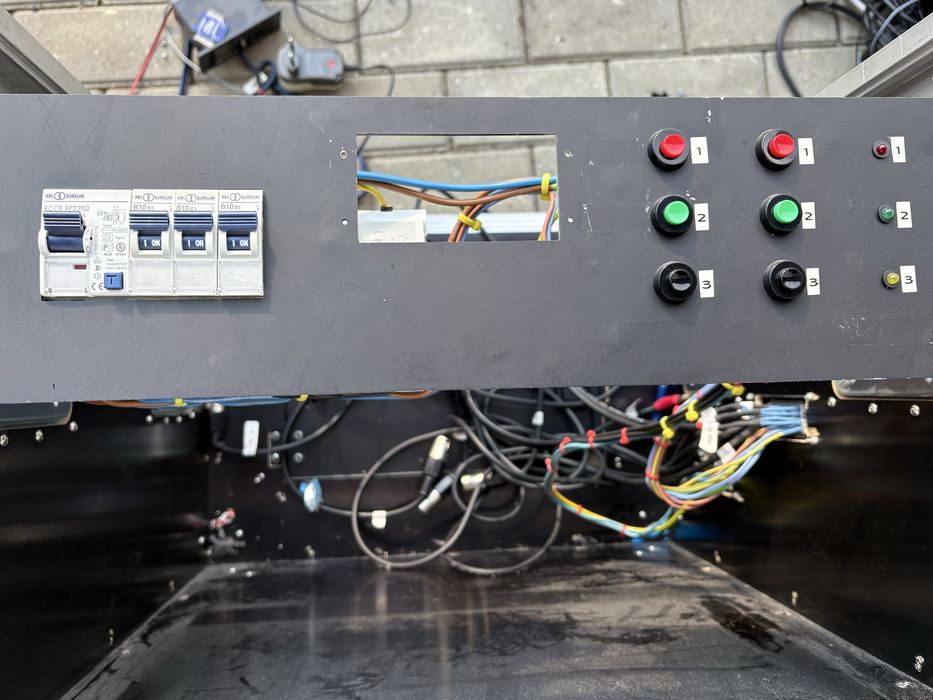Tablou panou rack distributie  alimentari conexiuni. Harting multicore Klotz