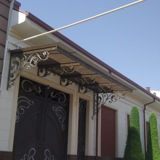 Элитные козырьки, навесы из лексана под ключ