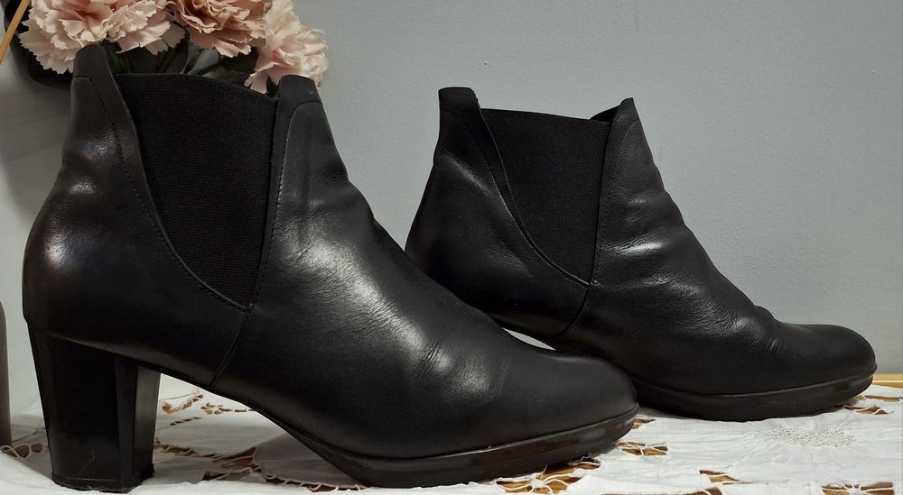 Кожаные Ботильоны Ботинки 38р Использования.