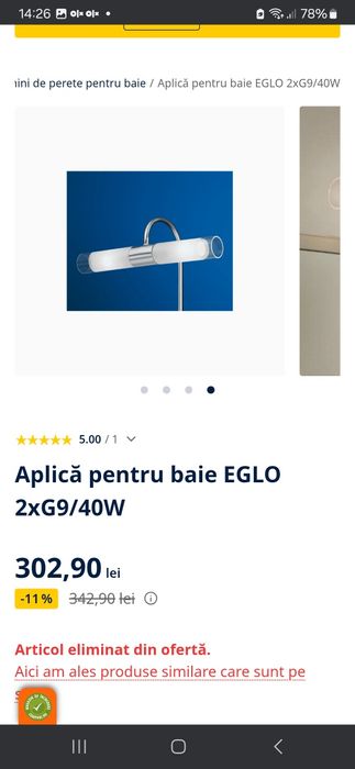 Aplica pentru oglinda de baie