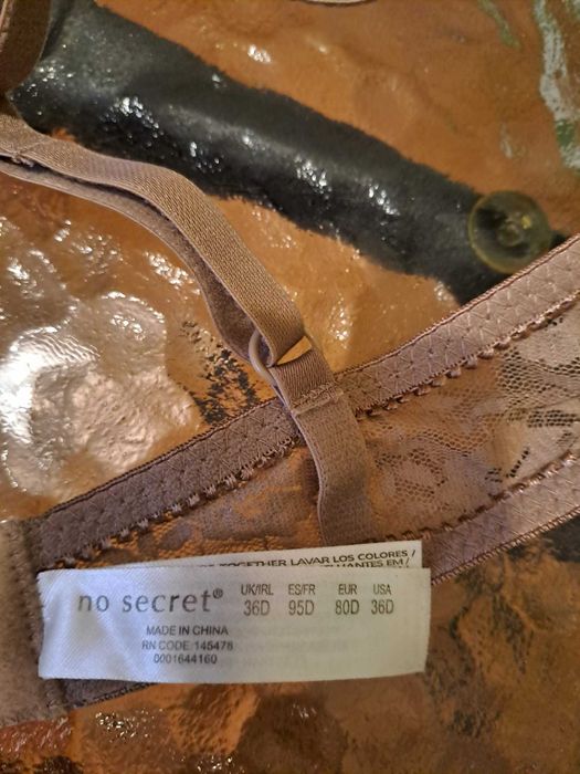 Sutien 80D No Secret, Bej, Cremă, material Poliester, Elastan