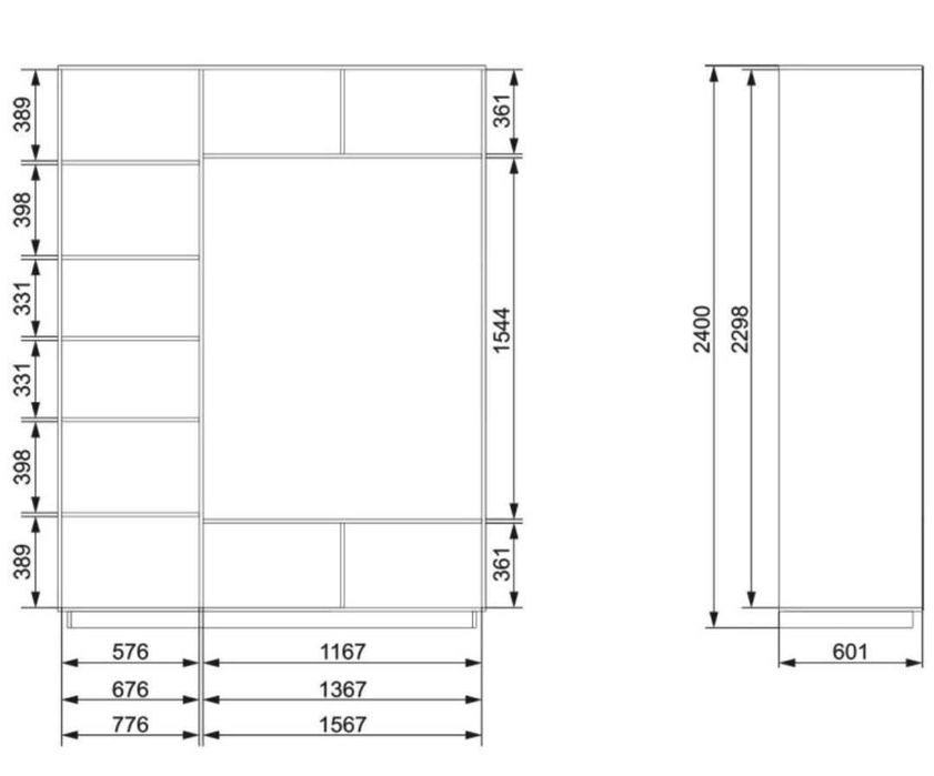 Шкаф белый для однжды, месяц использования