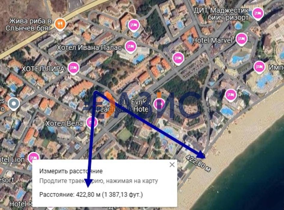 Продава се Едностаен апартамент в к.к. Слънчев бряг - 39 кв.м за 837 €/кв.м - Снимка #14