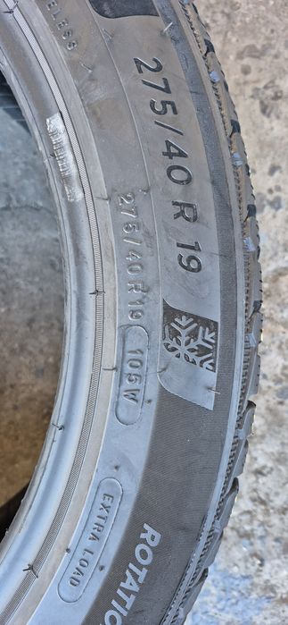 4 anvelope iarna ca noi Michelin,fata 245/45/19,spate 275/40/19.Pret/b