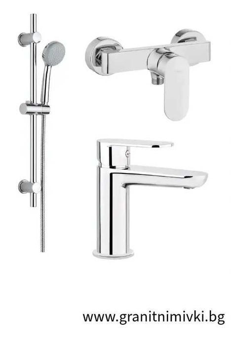 Черен душ за баня с чучур, душ колона Rome Black