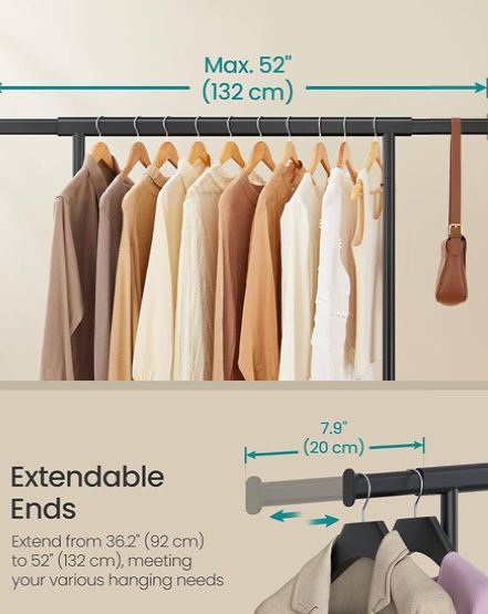 Подвижден щендер за дрехи на колелца