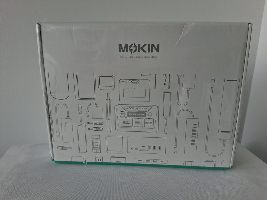 Docking station Mokin hdmi 4k display port,lan,slot card,100w PD