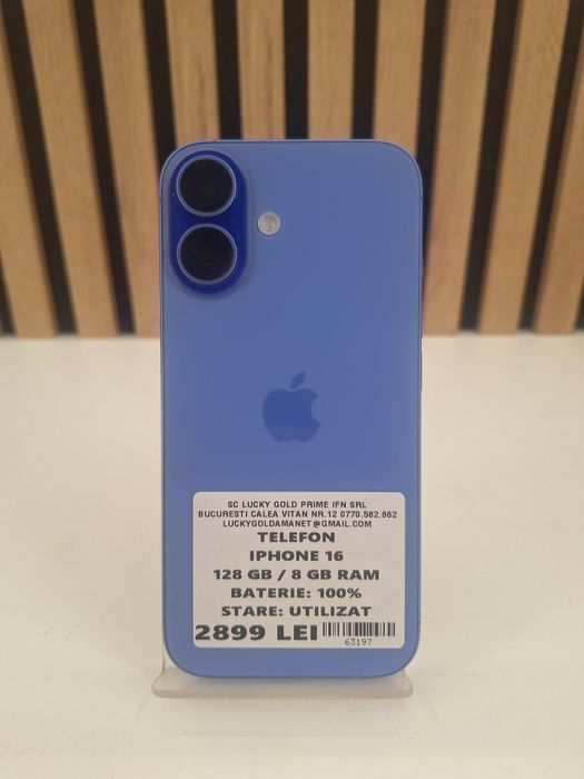 Iphone 16 / 128GB / 100% BAT / #63197