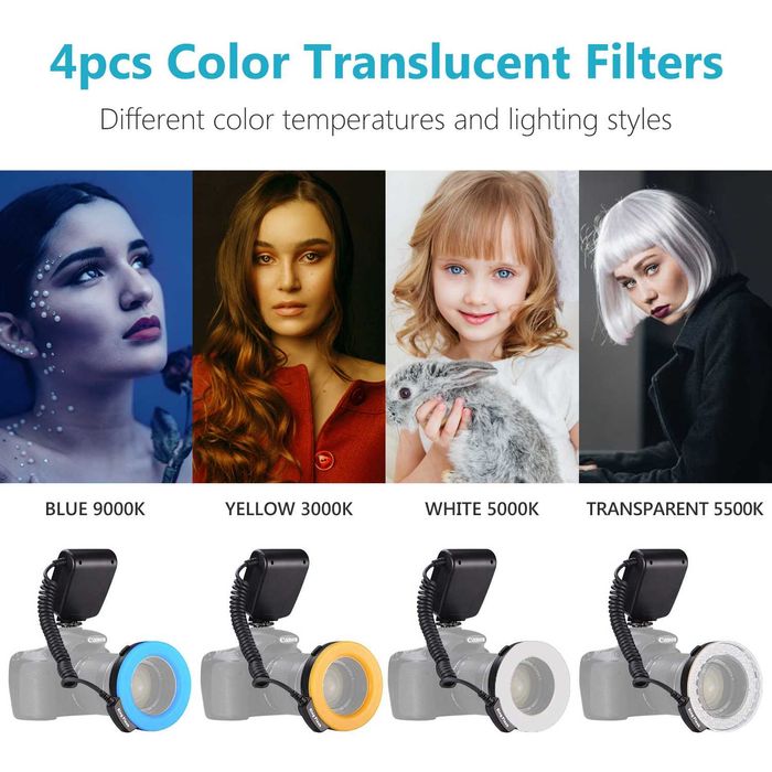 LED Светкавица за макро и портретна фотография