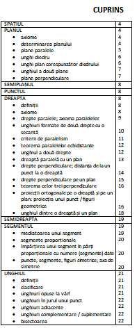 Geometrie - teoria din clasele 5 - 8 (pentru evaluare națională)
