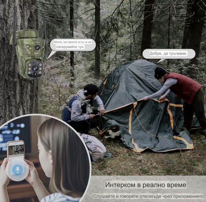 Ловна камера LS Vision WI-FI Соларна PTZ два обектива