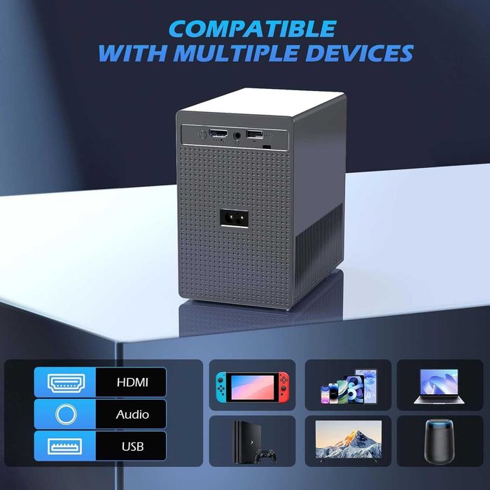 4k Wifi, Bluetooth,проектор съвместими с iOS/Android/TV Stick/HDMI/PS5