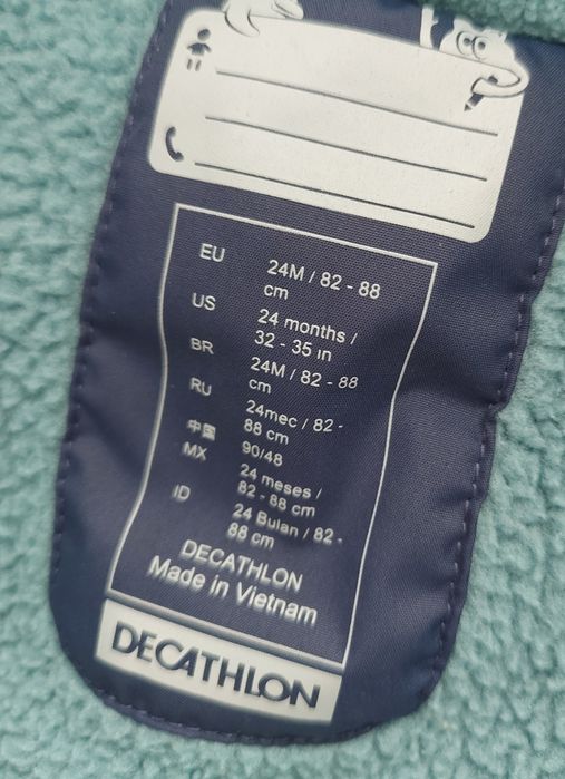 Salopeta iarna / combinezon 24 lunj wedze decathlon cu manusi