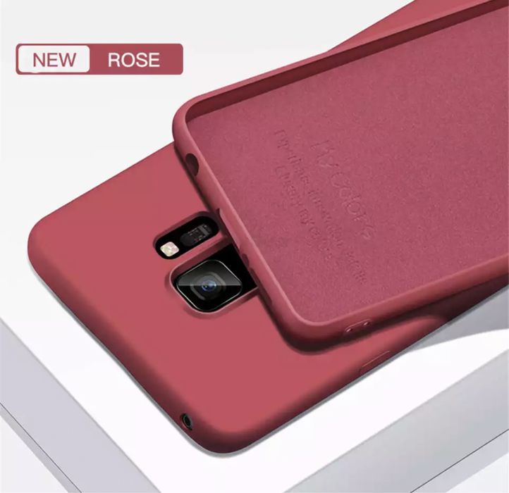 Husa Slim Din Silicon Interior Catifea Colorata Samsung S8 S9 S10 Plus