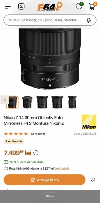 Nikon Z 14-30mm Obiectiv Foto Mirrorless F4 S zoom ultrawide