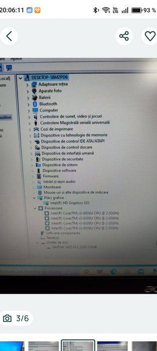 Acer Aspire / i3 gen 6 /4 GB / ssd 128 gb