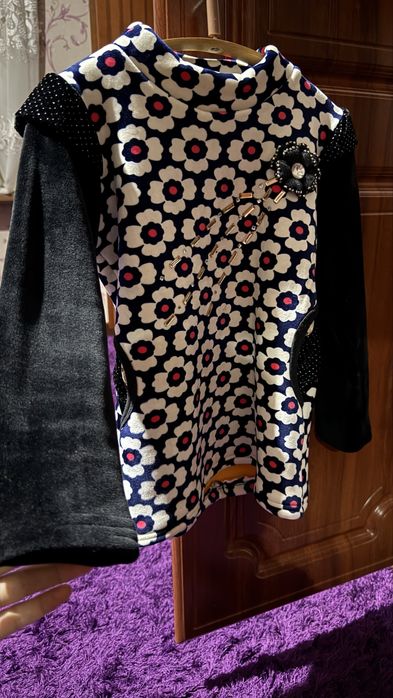 Детское зимнее платье. Detskiy qishgi kòylak.