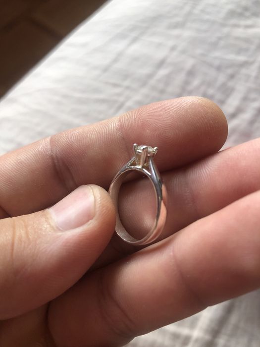 Сребърен, годежен пръстен