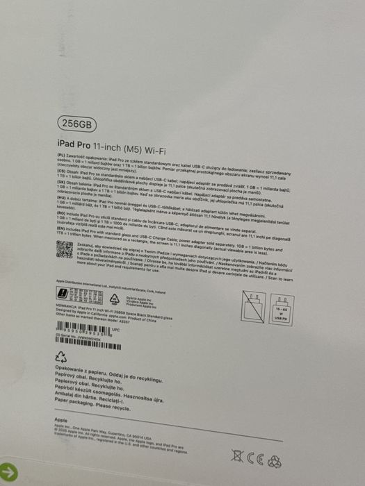 iPad Pro / 11-inch / M5 / 256GB / Sigilat