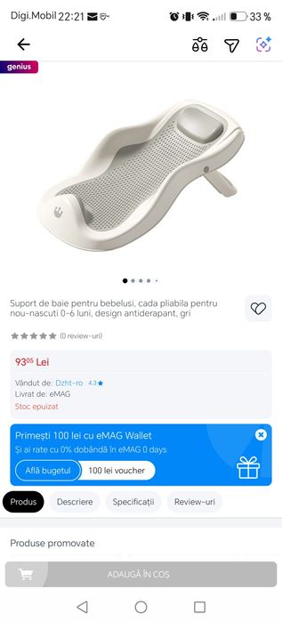 Suport de baie pentru bebelusi