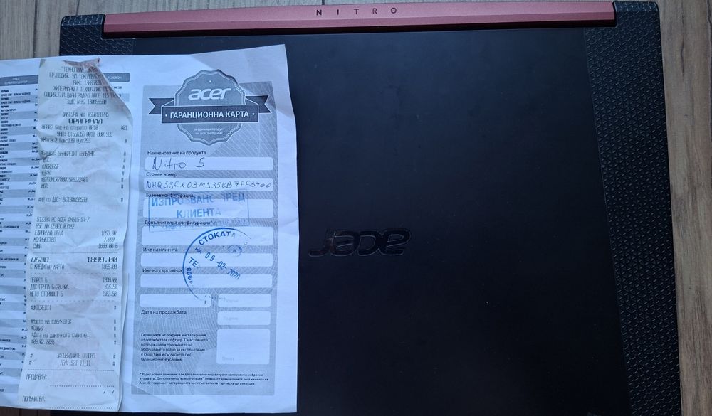 15.6'  IPS Acer Nitro Core i7-9750H/GTX 1650 4GB GDDR5/16GB/512GB