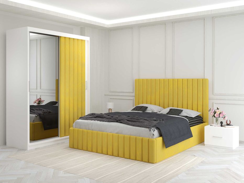 Set dormitor Venus cu usa tapitata,mobila dormitor TRANSPORT GRATUIT