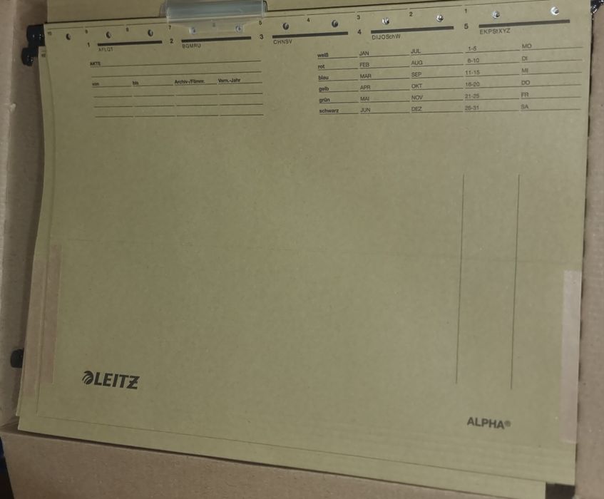 Dosar suspendabil Leitz Alpha,cu burduf,natur