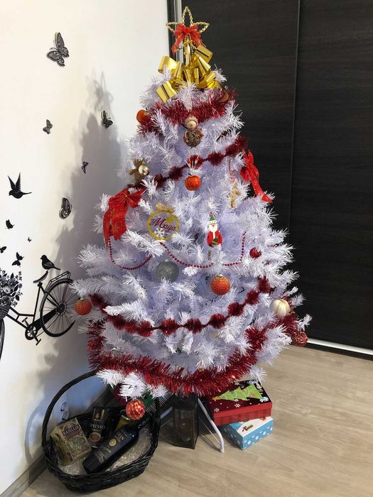 Brad artificial alb 150 cm