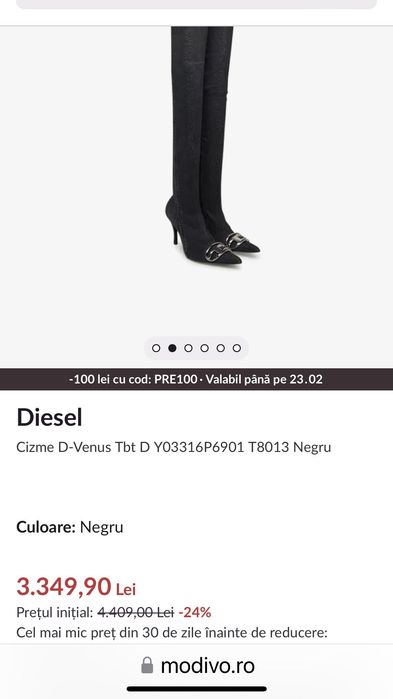 Cizme denim Diesel Venus