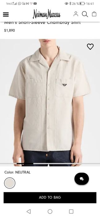 Prada рубашка мужская