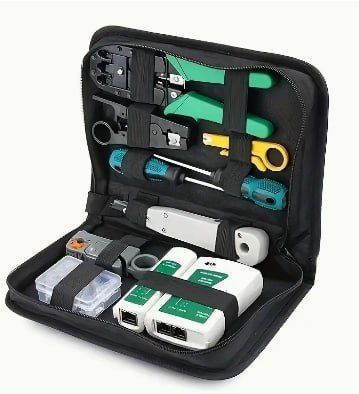 Профессиональный Набор для Ремонта Сетей: Тестер LAN RJ45,
