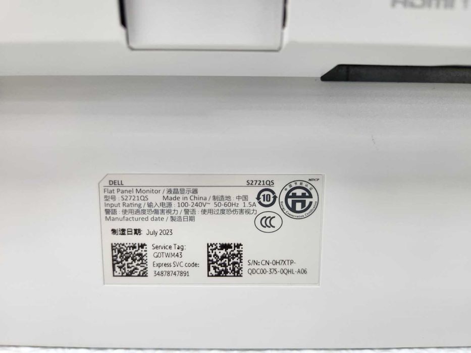 Монитор Dell S2721QS 27 дюймов 4K IPS